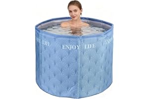 GENDLTHIJ Foldable Bath Tub for Adults, Large Foldable Hot Ice Plunge Tub for Recovery, Collapsible Hot Cold PlungeTub Suitab