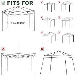 JANCANOPY 10x10 Canopy Replacement Top with Air