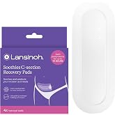 Lansinoh C Section Recovery Must Haves Pads, Postpartum Essentials for Scar Care, 4 Sterilized Pads Provide Cooling Relief, Pregnancy Hospital Bag Essentials, Ideal for Baby Registry