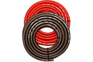 PAKA HAND TOOLS PAKA TOOLS 2/0 Gauge AWG Welding Lead & Car Battery Cable Wire, LIFE TIME WARRANTY (10 FEET RED + 10 BLACK)