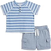 Splendid boys Horizon Henley Short-sleeve Top and Shorts Bottom Set