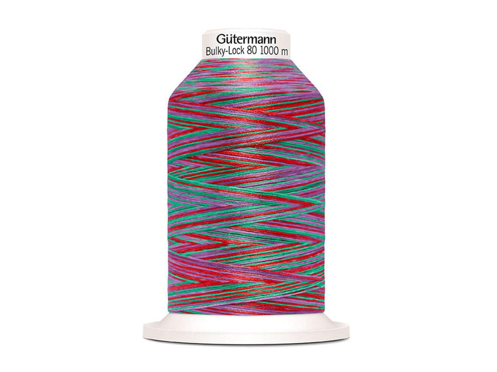 The Bouncing Comma Gütermann Bulky-Lock Multicolour Bulky Yarn No. 80 Red/Light Green 1000 m