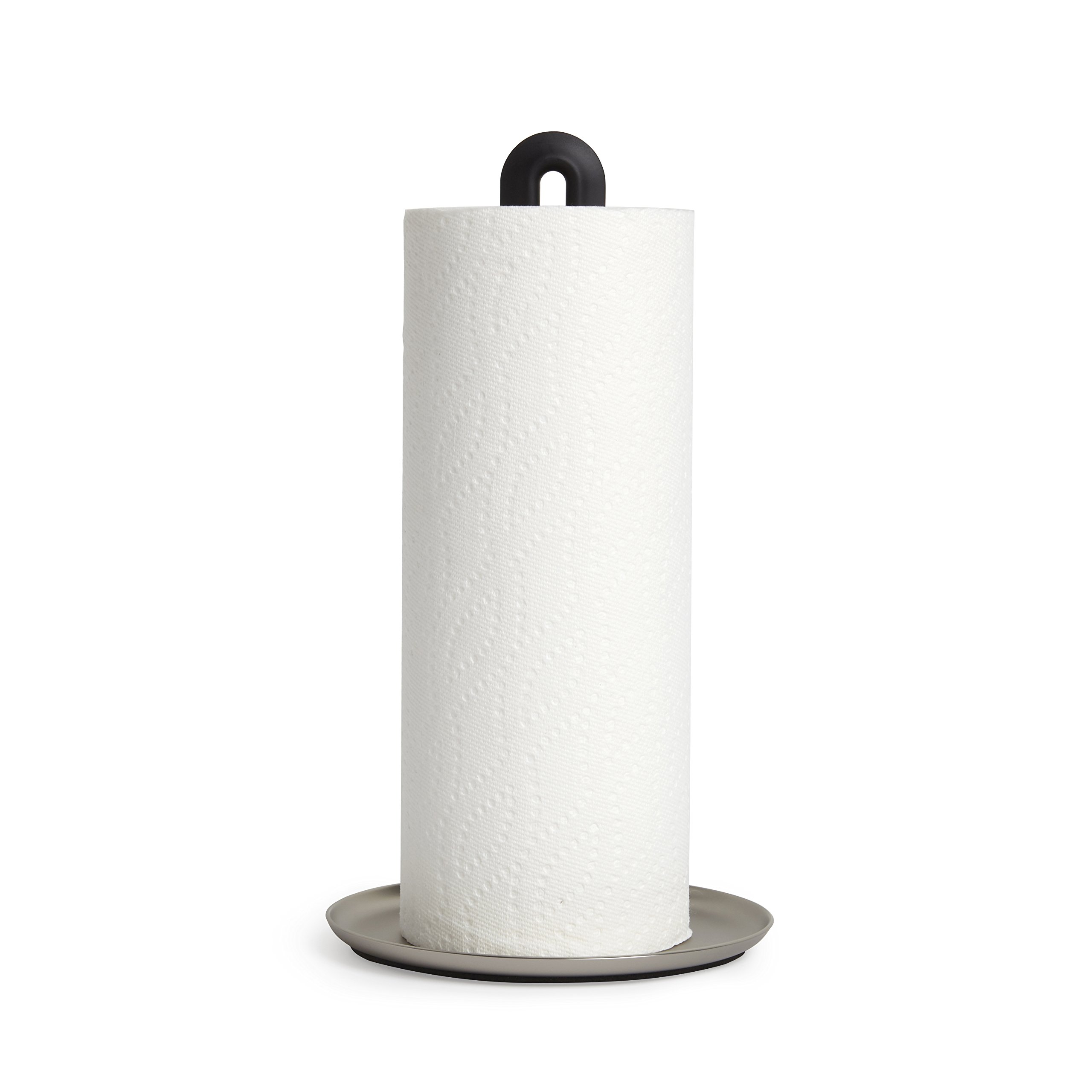 Umbra Keyhole Paper Towel Holder, Metal, Black/Nickel