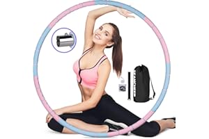 Weighted Detachable Exercise Ring, 2 to 5lb Adjustable, 8 Sections Portable for Indoor and Outdoor, Great for Adults and Begi