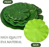 KALIONE 8Pcs Artificial Lily Pads for Pond EVA Lotus Leaves 10-20cm view 6