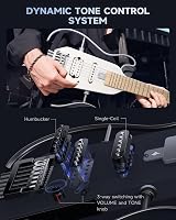 Donner HUSH-X Featherlight Travel Electric Guitar Kit Metallic White view 6