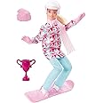 Barbie Snowboarder Fashion Doll, Winter Sports Theme with Blonde Hair, Jacket, Pants & Snowboard Accessories