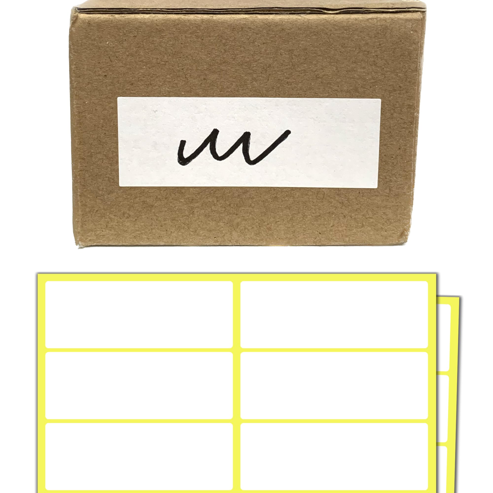 800 Pieces - White Sticky Labels Stickers for Writing, 70 x 25 mm