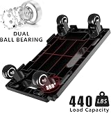 SOLEJAZZ Moving Furniture Dolly 200 KG Capacity 4 Wheel Heavy Duty Black view 4