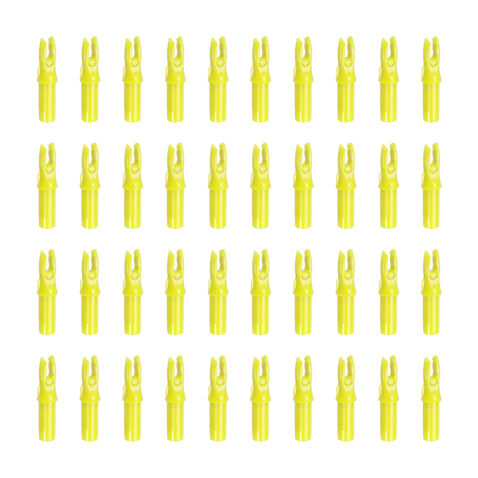 PATIKIL Archery Arrow Nocks 6.2mm 0.244", 40 Pack Insert Arrow Nock Replacement for Shooting, Yellow