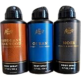 Bath &amp; Body Works The Men's Shop Body Spray - Pack of 3 (Mahogany Teakwood, Ocean, Noir)