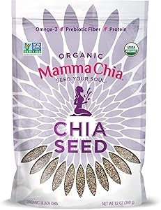 Mamma Chia Organic Chia Seeds, Black, 12 Ounce (Pack of 1)