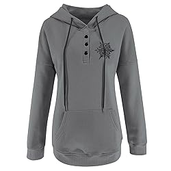 JJHAEVDY Womens Puppy Paw Prints Casual Hoodie