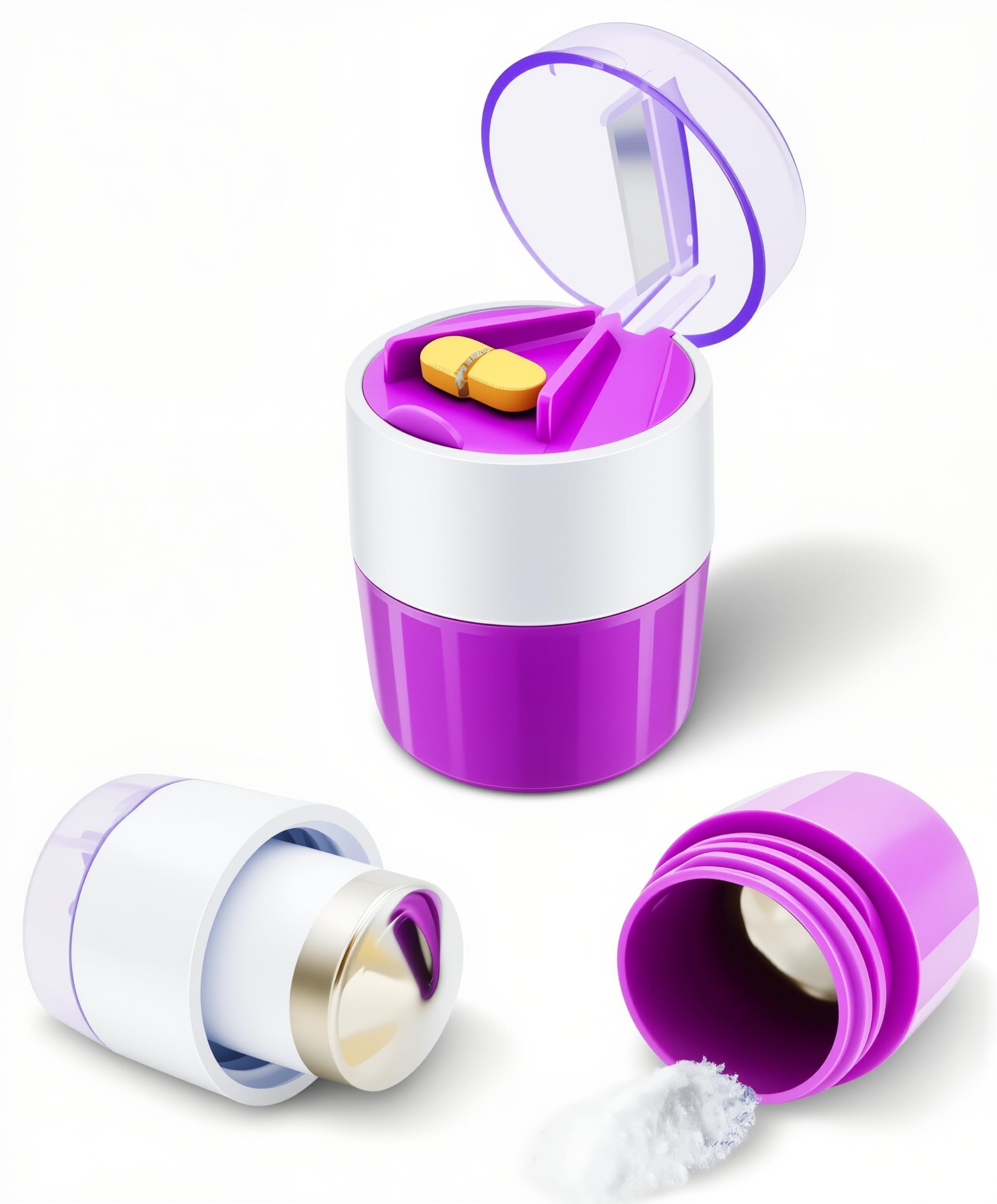 Photo 1 of EIVENNKO Pill Cutter, Crusher and Grinder, Splitter Accurate and Easy Cutting, Stainless Steel Blade, Perfect for Travel, Ideal for Purse or Pocket, Daily Usage, Ideal for Medication
