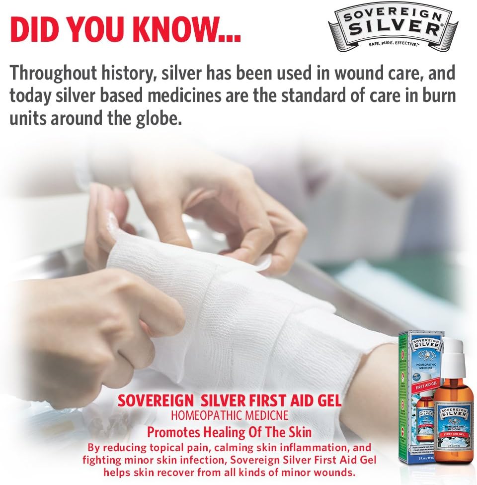 Sovereign Silver First Aid Gel – Homeopathic Medicine, 2 oz.: Health & Personal Care