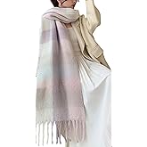 Wander Agio Winter Women Warm Scarf Long Shawl Large Scarves Cold Weather Thick Blanket Scarfs Colorful Plaid
