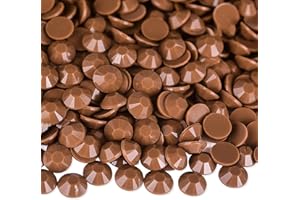 Sukiiy 5000PCS 3MM Resin Flatback Rhinestones, Solid Coffee Candy Color Resin Rhinestones for Crafts, Flatback Rhinestones for Nail, Tumbler Mugs Bottles Shoes Clothes