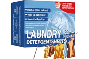 Clothes Detergent Sheets - 120 Loads Stain Remover Laundry Detergent Sheet - Natural Cleaning Paper for Adventure Trip Busine