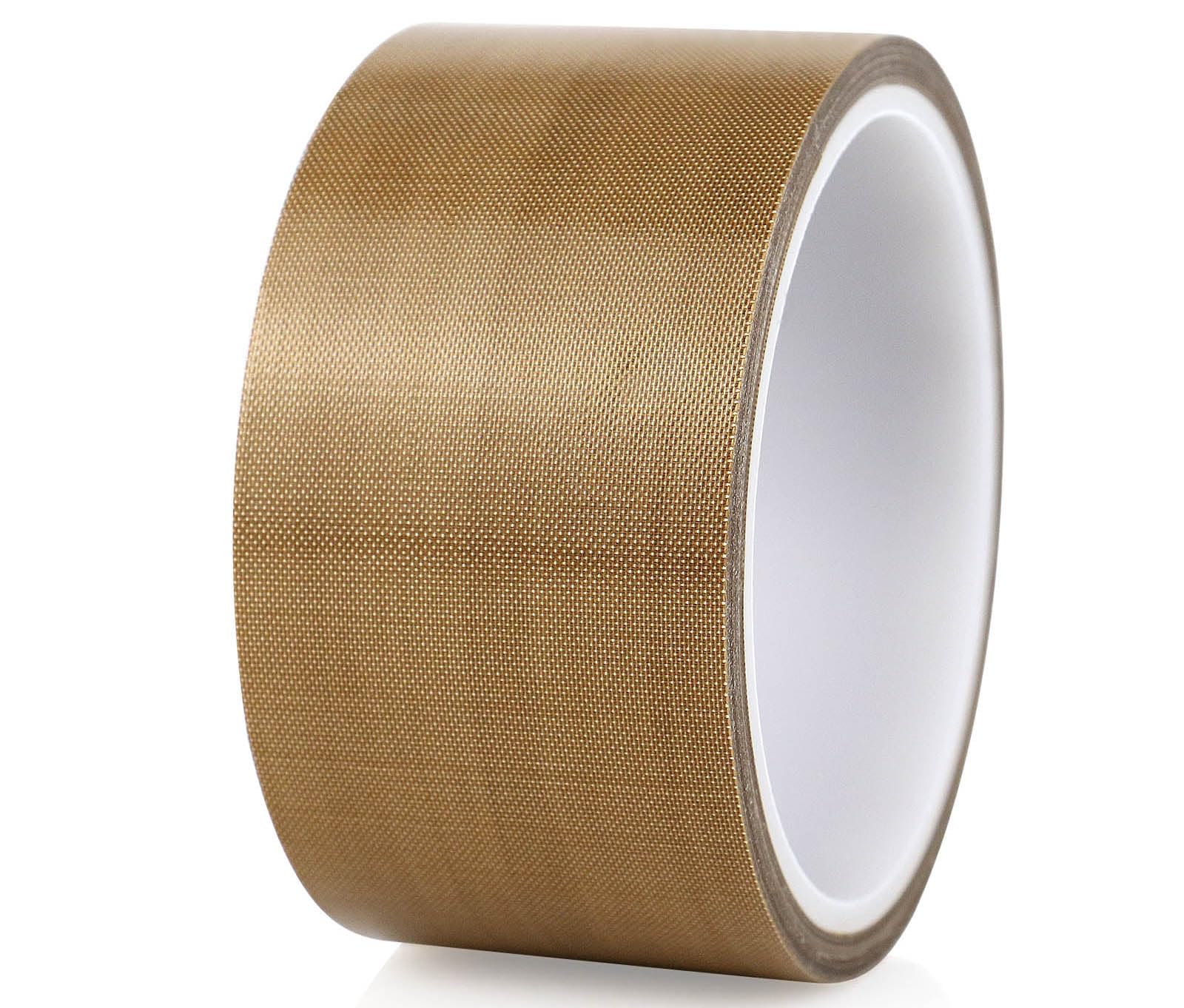 BOMEI PACK 1 Roll Fiberglass PTFE Heat Resistant Tape High Temperature Tape 50mm x 10m x 160mic Household Hand Sealer Tape,Vacuum Sealer Tape,industrial Welding Heat Sealer Cloth Tape