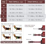 HEELE Reflective Dog Harness with Handle, 2 Metal Rings, Checkered Red, L view 2