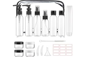 Decorniqu Travel Size Containers Toiletries 15 Pack 2oz TSA Approved Travel Bottles Leak Proof Toiletry Bottles Shampoo Lotio