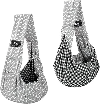 Amazon Cuby 全13色 ペット 用品 犬 バッグ スリング 抱っこ紐 お出かけ抱っこ バッグ ペット 小型犬 ショルダー 飛び出し防止用ストラップ付 ねこ用 いぬ用 ペットスリング ドッグ 斜めショルダーバッグ カラフルドッグスリング 10kgまでの耐久性 ストラップ