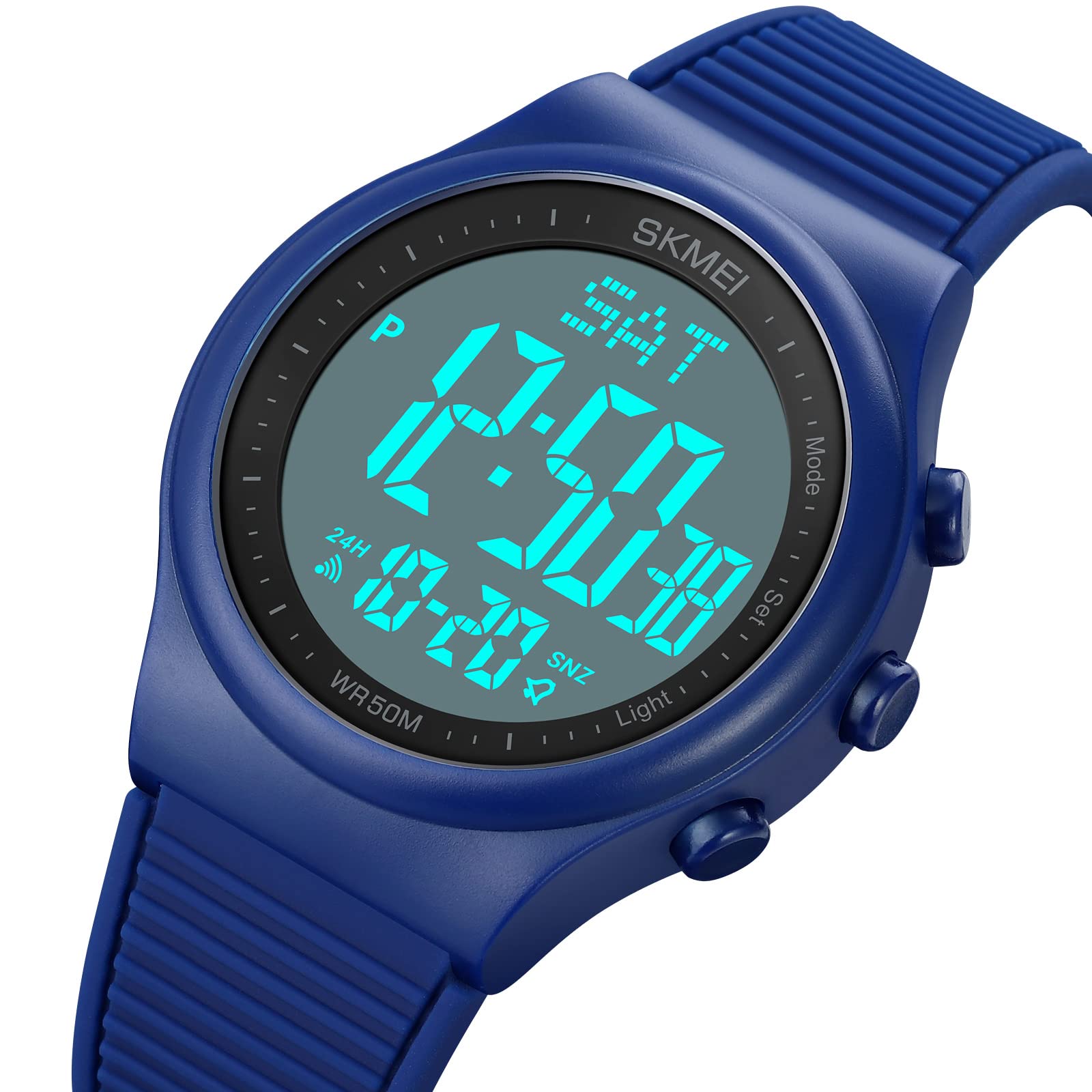 Digital Watch for Women Waterproof Stopwatch Sports Watches for Mens and Womens Unisex Outdoor Rubber Strap Multifunction Wristwatch with Luminous Display
