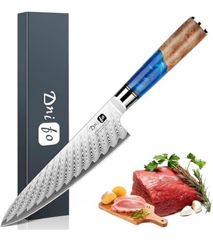 Amazon.com: SENKEN Damascus Steel Chef's Knife - Tsunami