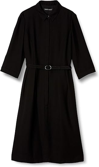 Amazon Co Jp B Gallery ブラックフォーマル サマーフォーマルワンピース シャツ風ベルト付き レディース ブラック 7号 13号 服 ファッション小物