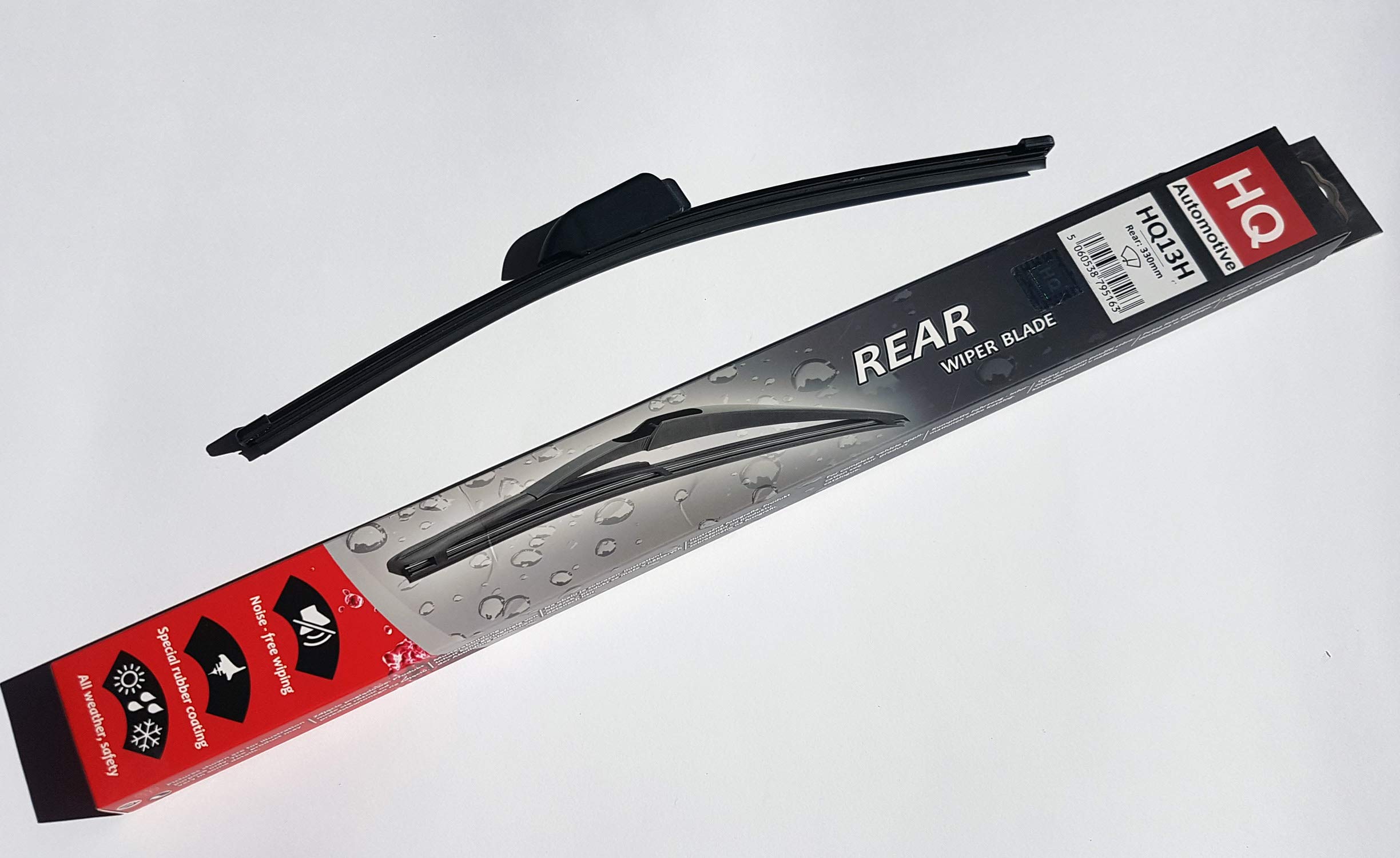 HQ AUTOMOTIVE Rear Wiper Blade | Fits: Alfa Romeo Stelvio Nov.2016-onwards, Hyundai i30 MK2 (GD) Dec.2011-onwards, Coupe Feb.2013-onwards, CW Estate Apr.2012-onwards | model: HQ13H
