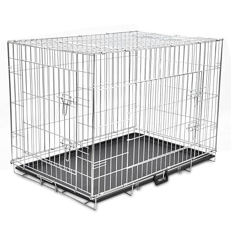 vidaXL Hundekäfig Metall Faltbar Drahtkäfig Transportbox Transportkäfig M-XXL