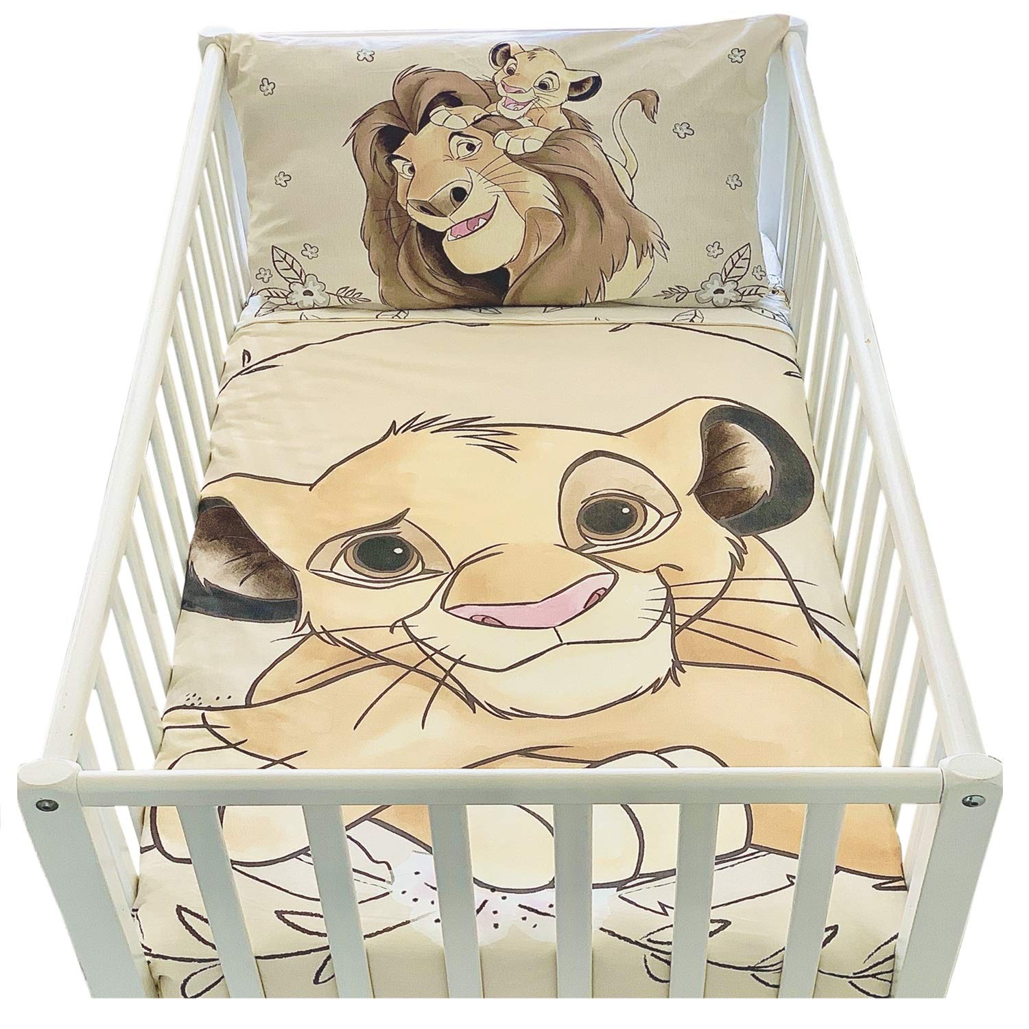 Cot Bed Duvet Cover and Pillowcase Set | The Lion King Bedding Set | Disney Bedding