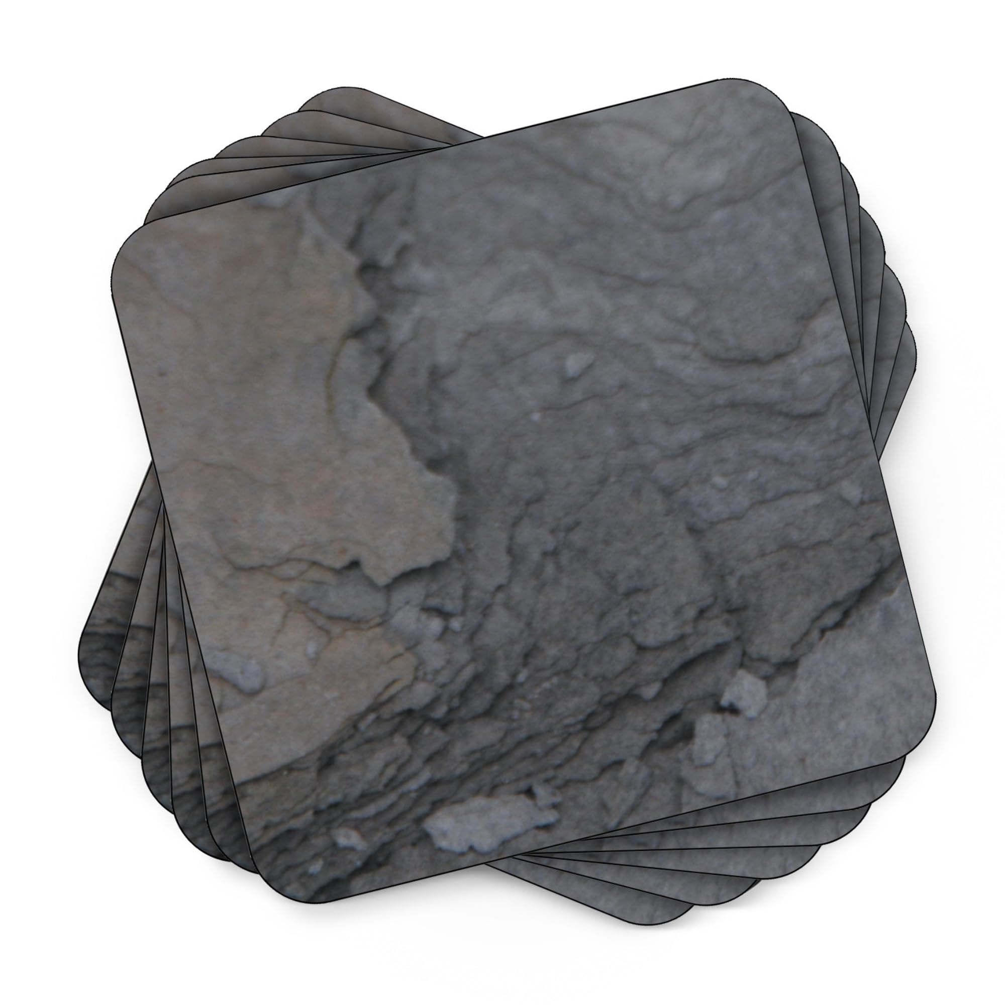 Pimpernel Set of 6 Slate Coasters - Drink Coasters with Heat Resistance and Stain Protection, Midnight Slate Design, Suitable for Tea, Coffee, and Everyday Use, 10.5 x 10.5cm
