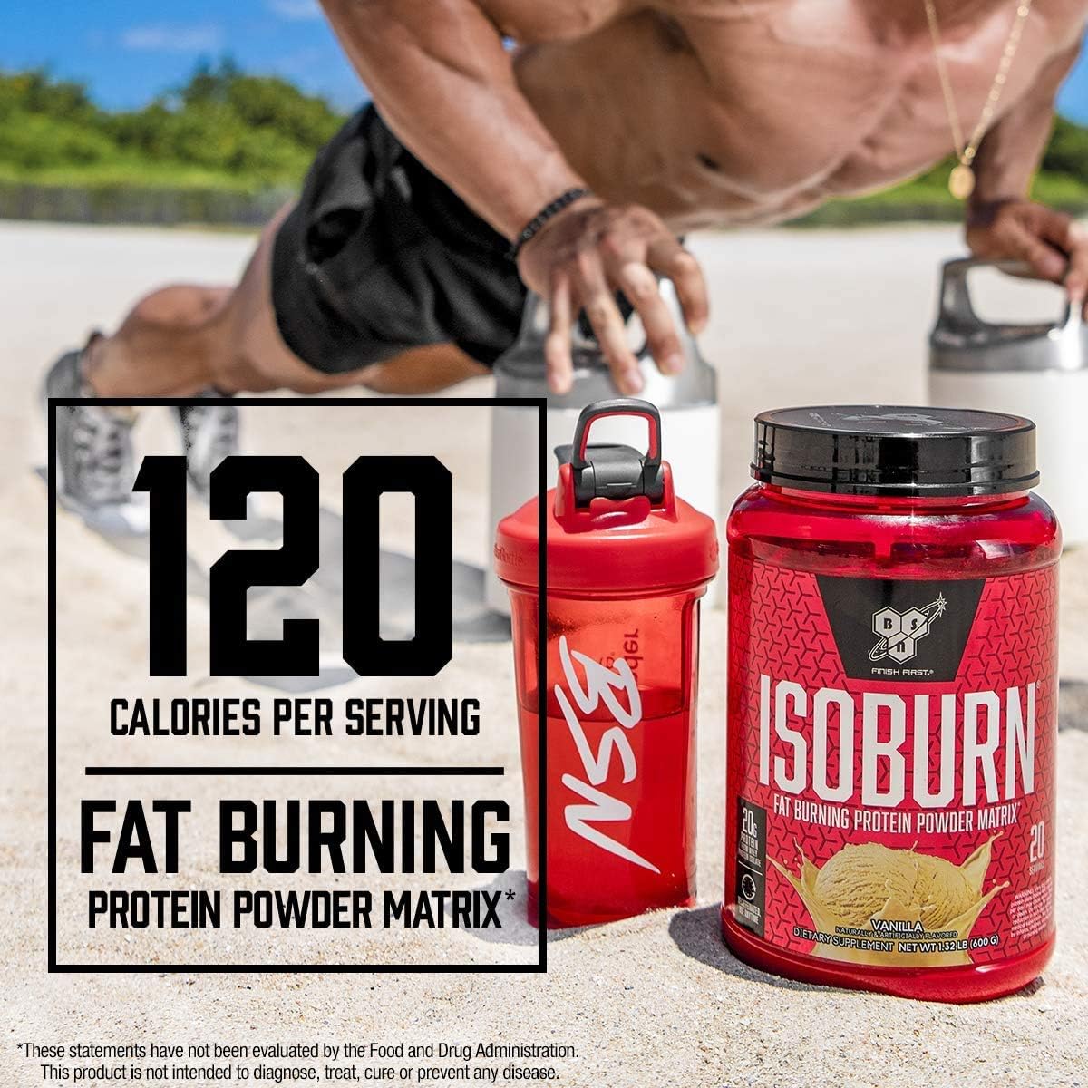 BSN ISOBURN, Lean Whey Protein Powder, Fat Burner for Weight Loss with L-carnitine - Vanilla Ice Cream, (20 Servings): Health & Personal Care