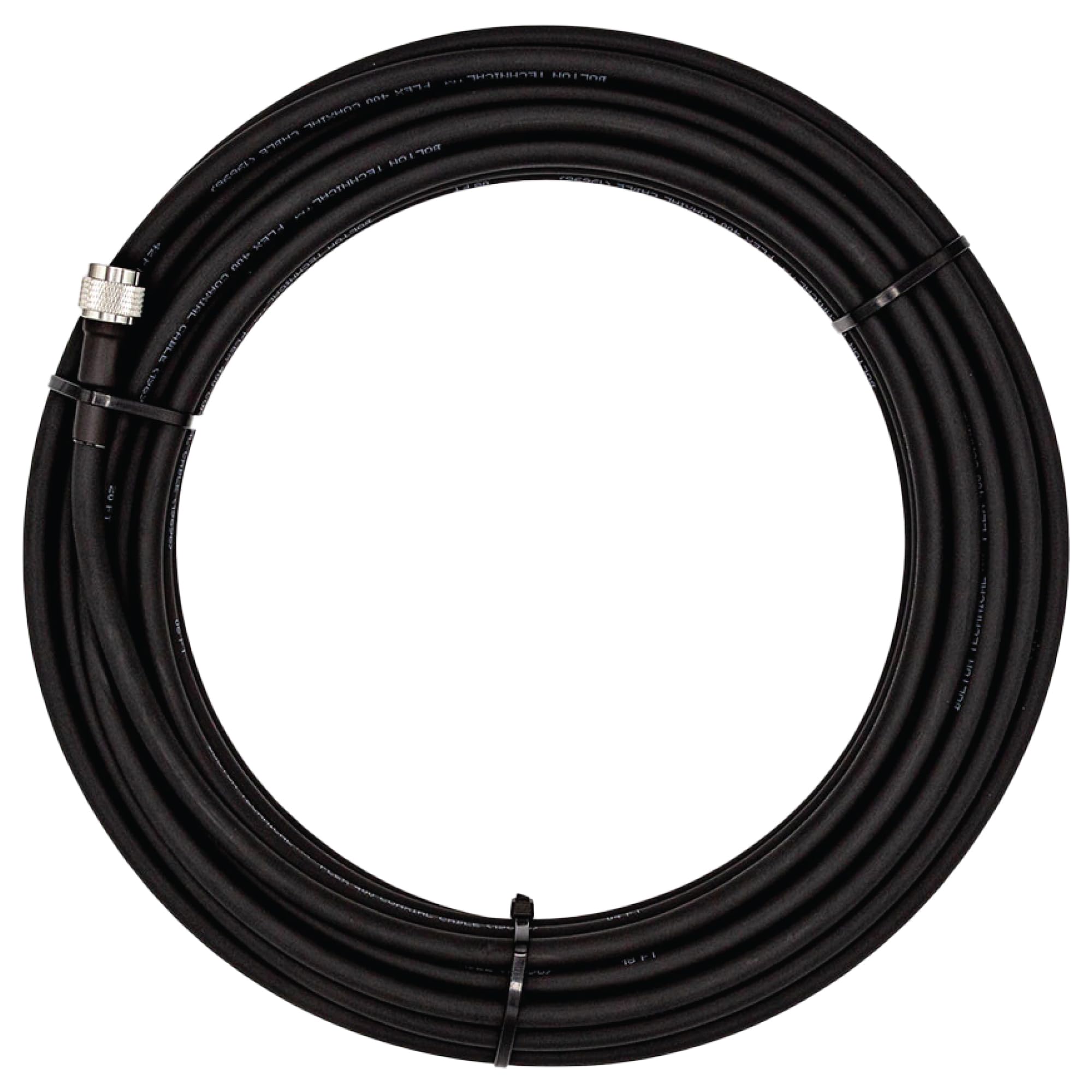 Bolton400 50ft 50-ohm N-Male to N-Male Black Coax Cable - Low Loss Coaxial LMR400 Spec