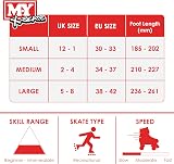 M.Y X-Skate Adjustable Red Quad Roller Skates for Kids Medium view 6