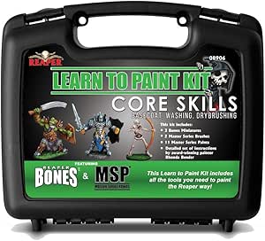 Reaper Miniatures 08906 Learn to Paint Kit Core Skills, Master Series Paint Box Set