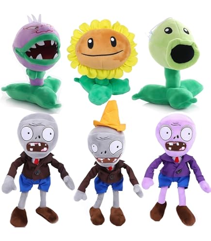 Amazon.com: JHESAO 6 PCS Plants and Zombies PVZ Plush Zombies