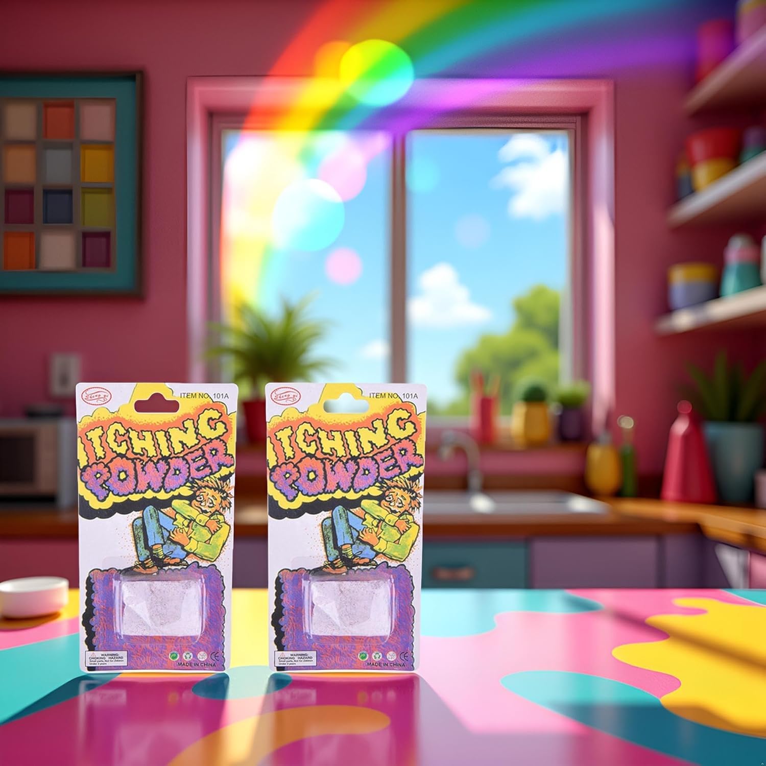 Yxinjy 2 Pcs Purple Funny Itching Powder Safe Broken Glass Itching Powder Feminine Powders Feminine Care Helpful Easy to Carry