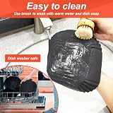 BYKITCHEN 3 Pack Silicone Air Fryer Liners, Square 7-9 Inch Fits Ninja COSORI view 5