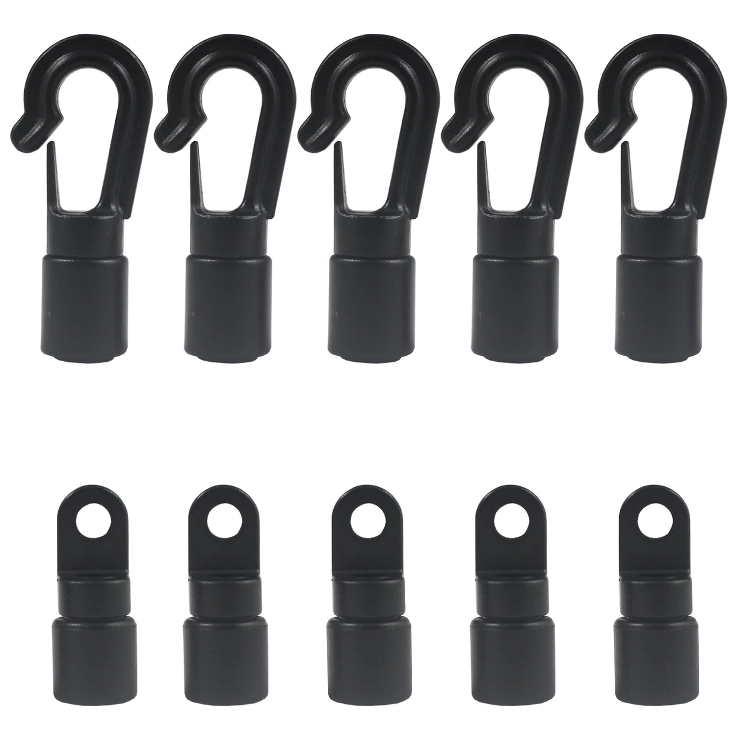 YYST Kayak Cord Hook Nylon Bungee Hook for Shock Cords 3/16 15/64,1/4