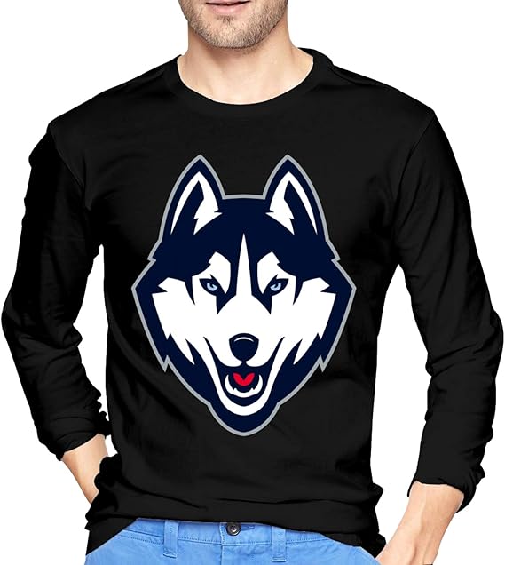 DAHWY Uconn Huskies Casual Men's Long Sleeve TShirts 0