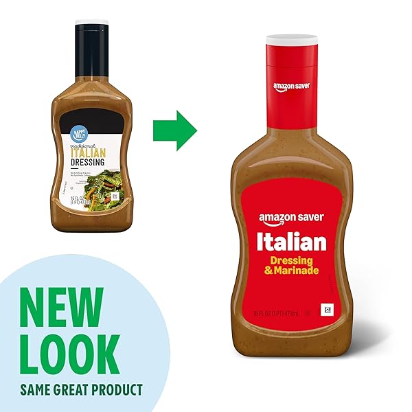 AMAZON SAVER, ITALIAN DRESSING & MARINADE, 16 FL OZ (PREVIOUSLY HAPPY BELLY, PACKAGING MAY VARY)