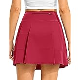 TBMPOY Womens Tennis Skirt Pleated Athletic Skirts with Pockets Shorts High Waisted Golf Skort for Workout Pickleball