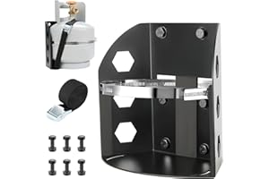 SKYJDM Propane Tank Holder for 5lb Tanks,Thickened Mount Bracket with 2 Straps and Protective Padding for Truck, Car, RV, Trailers, Camping, Fit 8 in Diameter Bottle