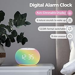Reacher Auto-Dimmable Alarm Clock Sound Machine
