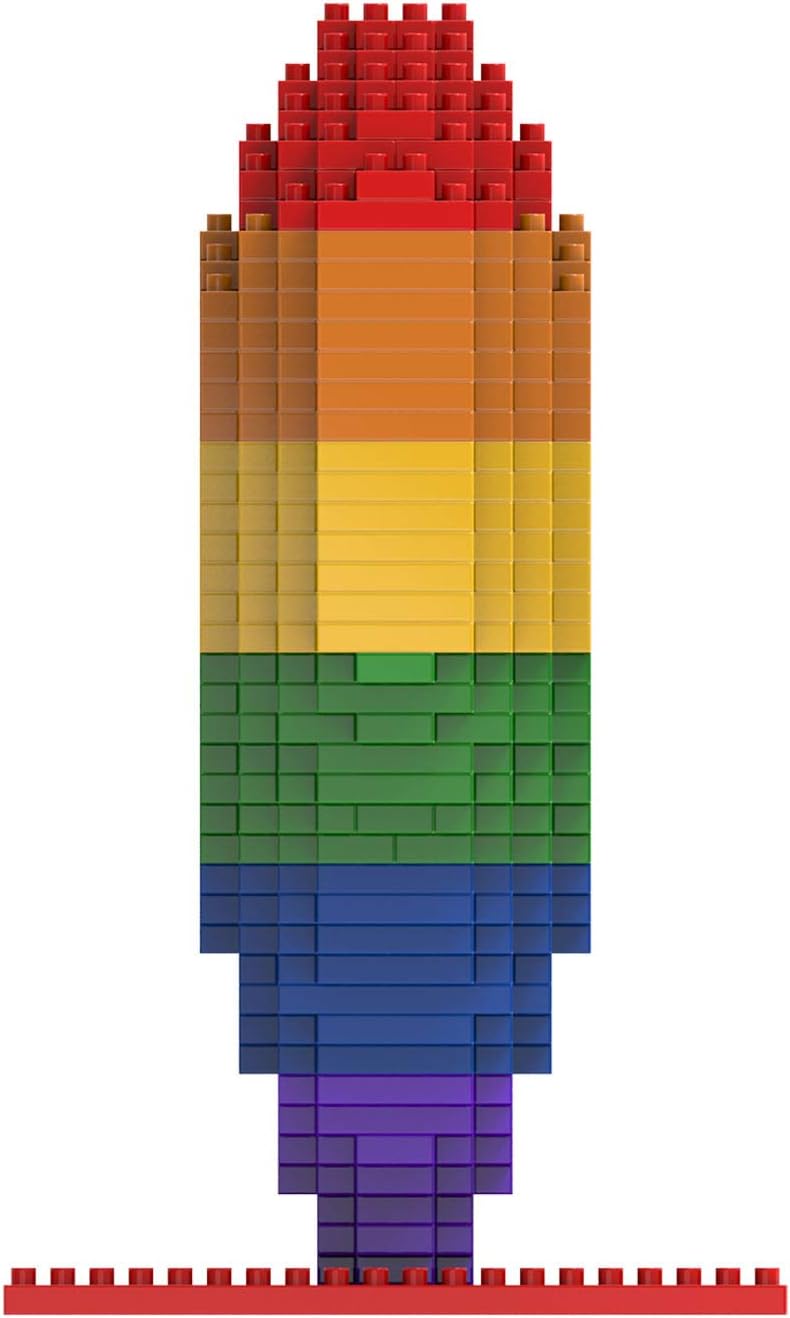 FOCO Officially Licensed Rainbow Heart BRXLZ 3D Bricks Construction Toy Model - Image 5