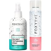 FoxyBae Sea Salt Spray for Men & Women 8Oz + Strong Hold Hair Spray Volumizing, Styling - Workable & Brushable - 8 Fl Oz
