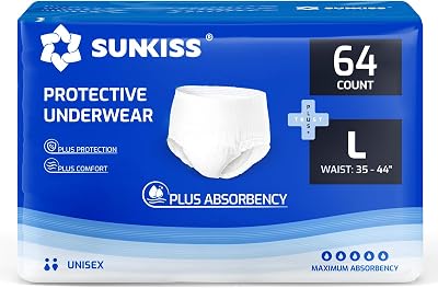 SUNKISS TrustPlus Incontinence Pants Large 64 Count 4x16 Disposables