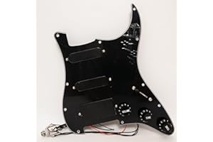 SSH Prewired Loaded Strat Pickguard – Active EMG-Style Humbucker Pickups Set, Solderless Plug-&-Play Upgrade Kit for Fender S